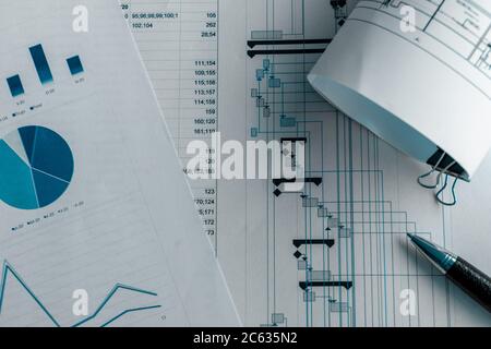 Project management - Construction project planning Stock Photo