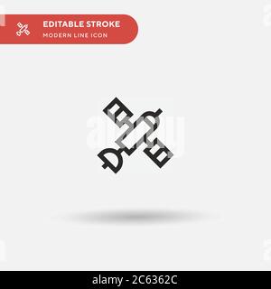 Satellite Simple vector icon. Illustration symbol design template for web mobile UI element. Perfect color modern pictogram on editable stroke. Satellite icons for your business project Stock Vector