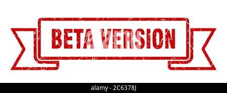 beta version ribbon. beta version grunge band sign. beta version banner Stock Vector