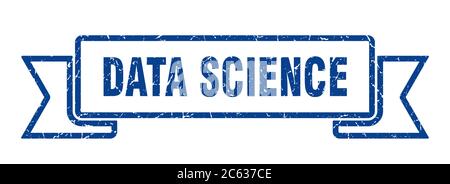 data science ribbon. data science grunge band sign. data science banner Stock Vector