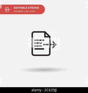 Export Simple vector icon. Illustration symbol design template for web mobile UI element. Perfect color modern pictogram on editable stroke. Export ic Stock Vector