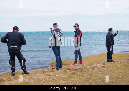 Portland. 6th July 2020. UK Weather. People enjoy being outside in the sunshine on the beautiful Isle of Portland in Dorset. Credit: stuart fretwell/Alamy Live News Stock Photo