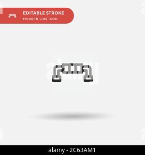 Pushup Simple vector icon. Illustration symbol design template for web mobile UI element. Perfect color modern pictogram on editable stroke. Pushup ic Stock Vector