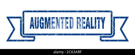 augmented reality ribbon. augmented reality grunge band sign. augmented reality banner Stock Vector