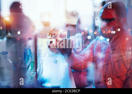 Medical science laboratory. Concept of bacteria research against covid-19 coronavirus Stock Photo