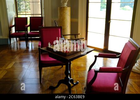 The Parlor in Monticello, Thomas Jefferson’s Former Home Stock Photo