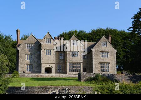 Wilderhope Manor on Wenlock Edge, Shropshire, UK Stock Photo