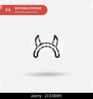 Devil Simple vector icon. Illustration symbol design template for web mobile UI element. Perfect color modern pictogram on editable stroke. Devil icon Stock Vector