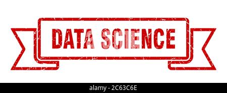 data science ribbon. data science grunge band sign. data science banner Stock Vector