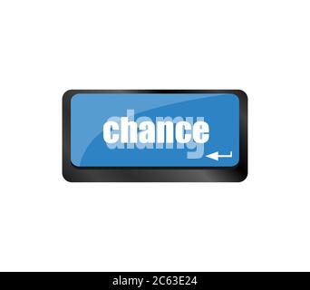 chance enter button on computer keyboard key Stock Photo
