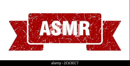 asmr ribbon. asmr grunge band sign. asmr banner Stock Vector Image ...