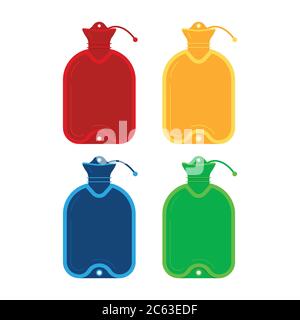 Medical warmer icon set isolated on white background. Stock Vector