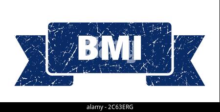 bmi ribbon. bmi grunge band sign. bmi banner Stock Vector