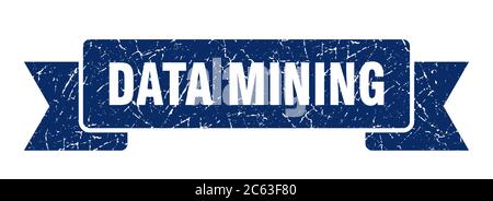 data mining ribbon. data mining grunge band sign. data mining banner Stock Vector