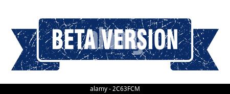 beta version ribbon. beta version grunge band sign. beta version banner Stock Vector