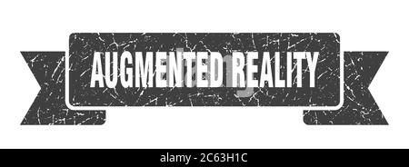 augmented reality ribbon. augmented reality grunge band sign. augmented reality banner Stock Vector