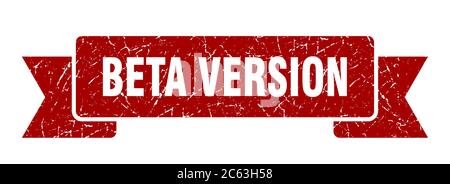 beta version ribbon. beta version grunge band sign. beta version banner Stock Vector