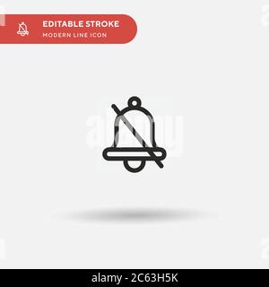 Silent Simple vector icon. Illustration symbol design template for web mobile UI element. Perfect color modern pictogram on editable stroke. Silent ic Stock Vector