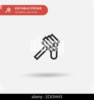 Honey Dipper Simple vector icon. Illustration symbol design template for web mobile UI element. Perfect color modern pictogram on editable stroke. Honey Dipper icons for your business project Stock Vector