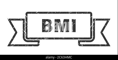 bmi ribbon. bmi grunge band sign. bmi banner Stock Vector