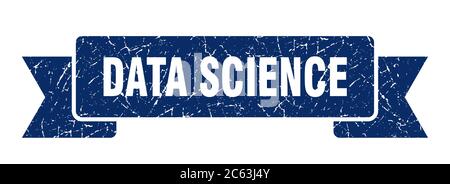 data science ribbon. data science grunge band sign. data science banner Stock Vector