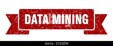 data mining ribbon. data mining grunge band sign. data mining banner Stock Vector
