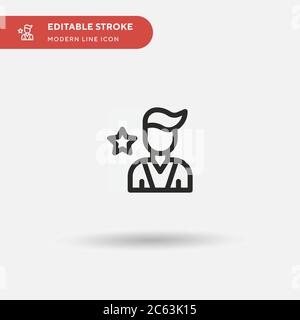 Rockstar Simple vector icon. Illustration symbol design template for web mobile UI element. Perfect color modern pictogram on editable stroke. Rocksta Stock Vector