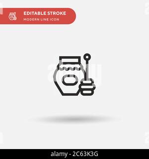 Honey Simple vector icon. Illustration symbol design template for web mobile UI element. Perfect color modern pictogram on editable stroke. Honey icons for your business project Stock Vector