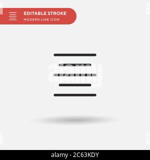 Align Center Simple vector icon. Illustration symbol design template for web mobile UI element. Perfect color modern pictogram on editable stroke. Ali Stock Vector