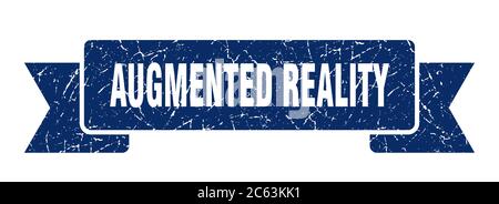 augmented reality ribbon. augmented reality grunge band sign. augmented reality banner Stock Vector