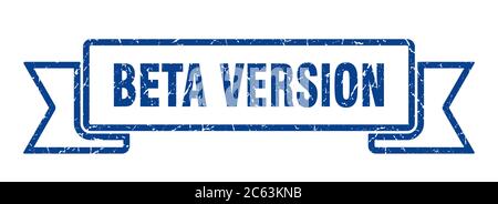 beta version ribbon. beta version grunge band sign. beta version banner Stock Vector