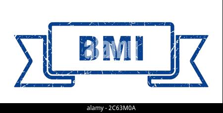 bmi ribbon. bmi grunge band sign. bmi banner Stock Vector