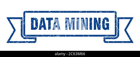 data mining ribbon. data mining grunge band sign. data mining banner Stock Vector