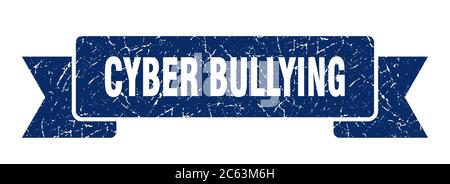 cyber bullying ribbon. cyber bullying grunge band sign. cyber bullying ...