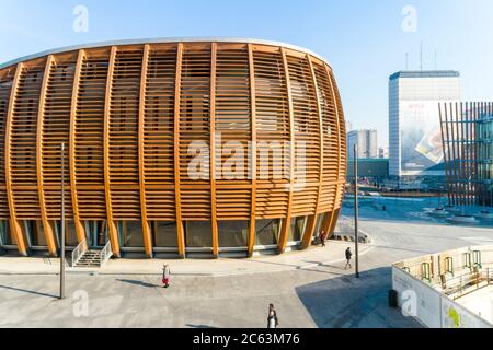 UniCredit Pavilion at the business district Stock Photo