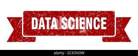 data science ribbon. data science grunge band sign. data science banner Stock Vector