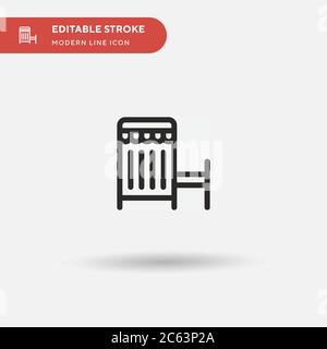 Folding Screen Simple vector icon. Illustration symbol design template for web mobile UI element. Perfect color modern pictogram on editable stroke. F Stock Vector