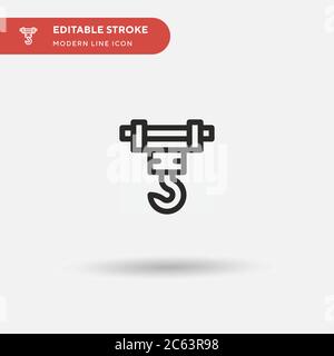 Crane Simple vector icon. Illustration symbol design template for web mobile UI element. Perfect color modern pictogram on editable stroke. Crane icon Stock Vector