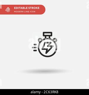Flash Sale Simple vector icon. Illustration symbol design template for web mobile UI element. Perfect color modern pictogram on editable stroke. Flash Stock Vector