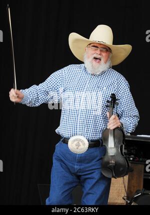 06 July 2020 - Country music and southern rock legend Charlie Daniels has passed away after suffering a stroke. The Grand Ole Opry member and Country Music Hall of Famer was 83. File Photo: 18 July 2010 - Morristown, Ohio - Country music legend CHARLIE DANIELS performs on day 4 of ''Jamboree In The Hills 2010'' also known as the ''Super Bowl of Country Music' (Credit Image: © Jason L Nelson/AdMedia via ZUMA Wire) Stock Photo