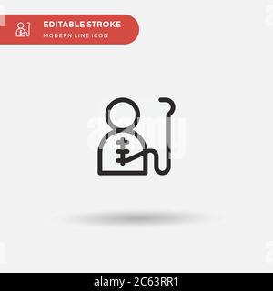 Suture Simple vector icon. Illustration symbol design template for web mobile UI element. Perfect color modern pictogram on editable stroke. Suture ic Stock Vector