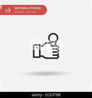 Interview Simple vector icon. Illustration symbol design template for web mobile UI element. Perfect color modern pictogram on editable stroke. Interv Stock Vector