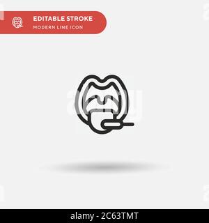 Swab Simple vector icon. Illustration symbol design template for web mobile UI element. Perfect color modern pictogram on editable stroke. Swab icons Stock Vector