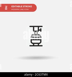 Hydraulic Simple vector icon. Illustration symbol design template for web mobile UI element. Perfect color modern pictogram on editable stroke. Hydrau Stock Vector