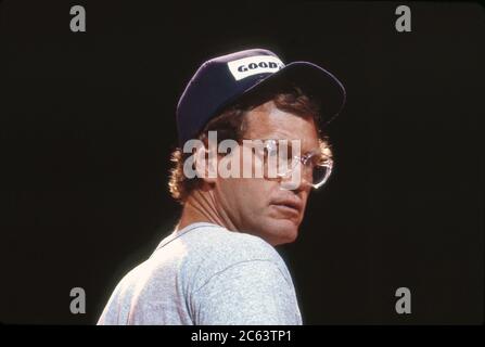 David Letterman at Comic relief rehearsal, 1986 Stock Photo