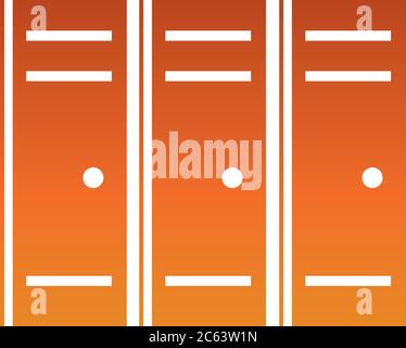 american football lockers sport professional and recreational gradient design icon vector illustration Stock Vector