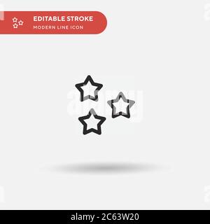 Stars Simple vector icon. Illustration symbol design template for web mobile UI element. Perfect color modern pictogram on editable stroke. Stars icon Stock Vector