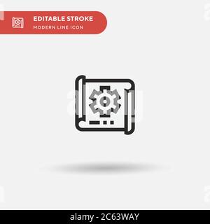 Planning Simple vector icon. Illustration symbol design template for web mobile UI element. Perfect color modern pictogram on editable stroke. Planning icons for your business project Stock Vector