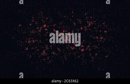 Bright colored sparkle on a black background. Effect halftone Vector background. Stock Vector