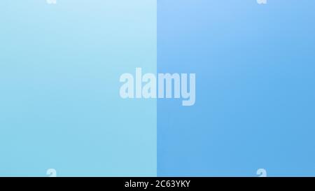 Two tone light blue color paper for background Stock Photo